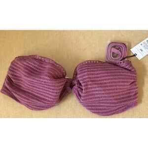 Shade & Shore Crochet Style Underwire Swimsuit Top size 36D - NWT